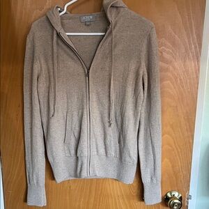 J. Crew Beige Zip-Up Hoodie